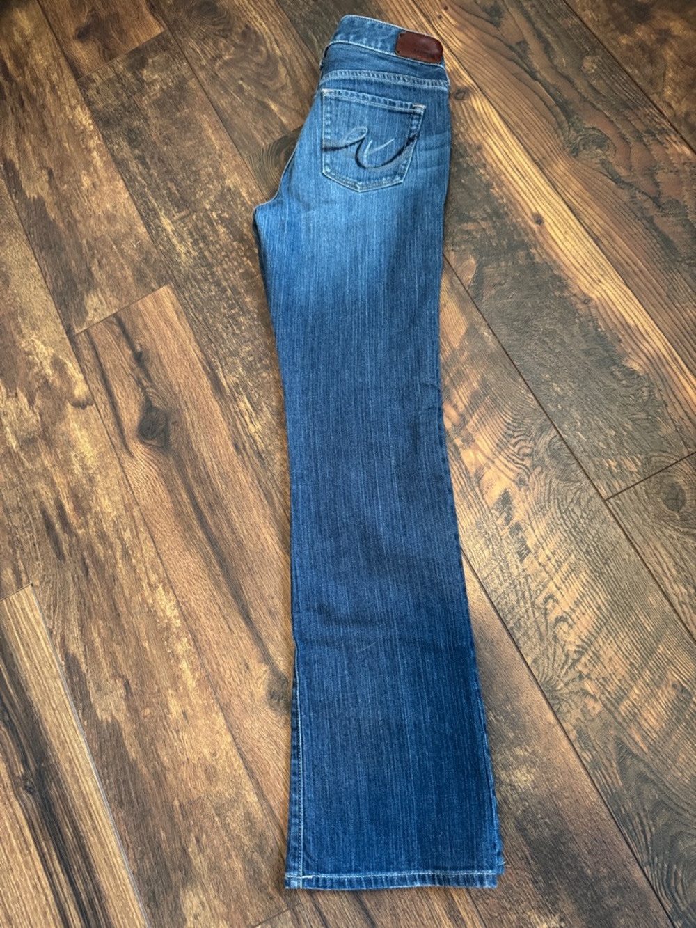 Express Women's Bootcut Jeans in Medium Blue Denim